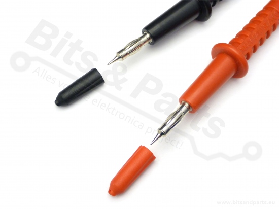 Test lead set for multimeter with safety plugs 